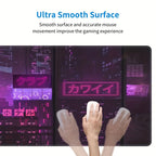 Tapis de souris gaming Cyber ​​Vaporwave - Esthétique rétro étendue