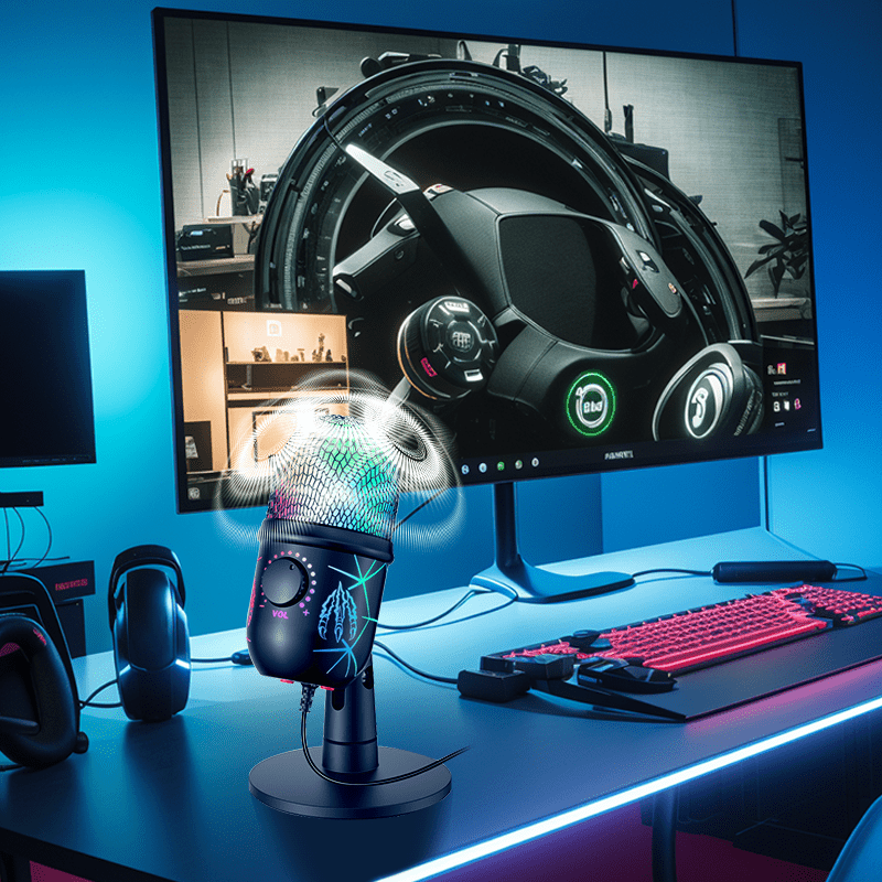 Microphone de jeu - Micro USB pour PC, podcast et streaming