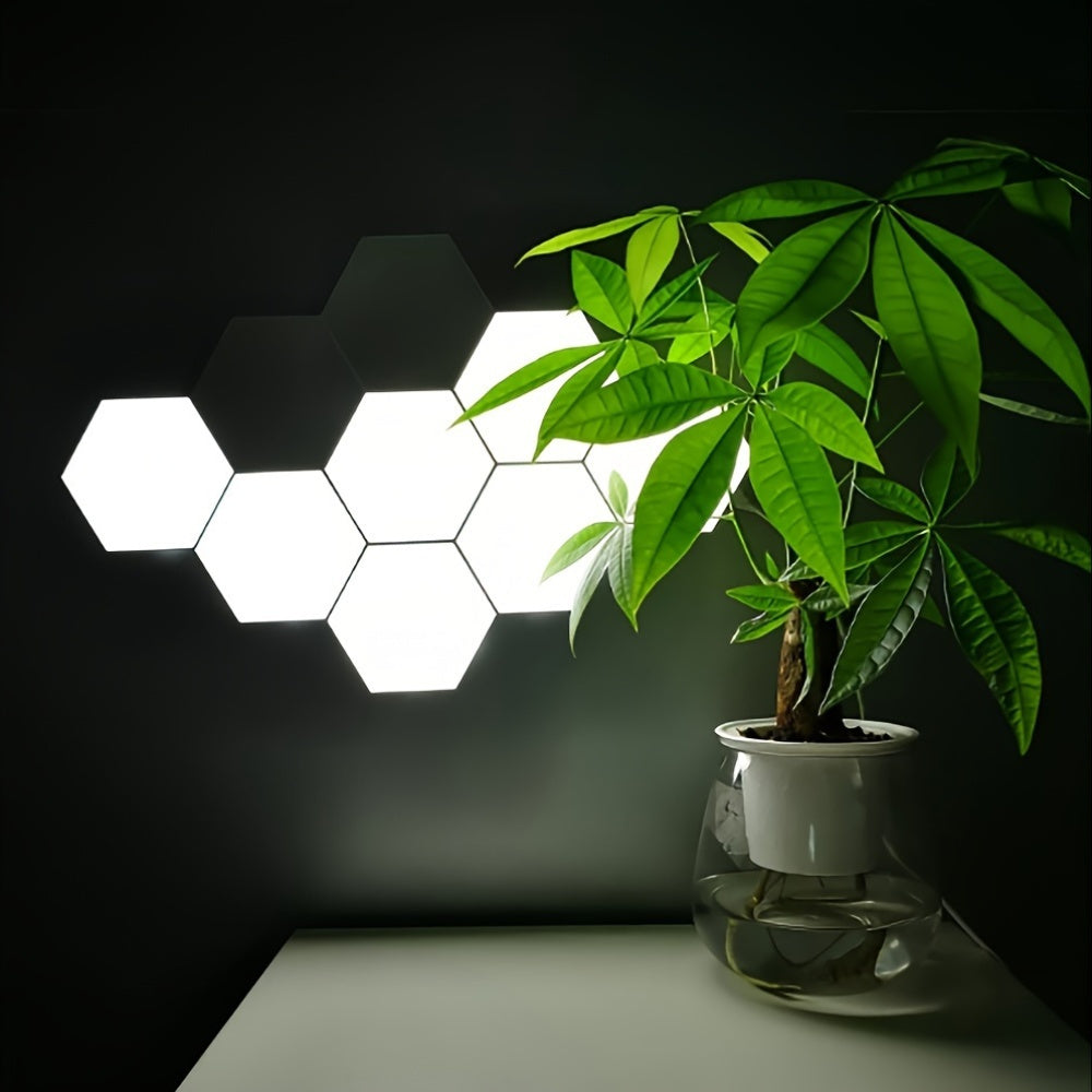 Hexagonal LED Touch Lights - Set of 6 Wall Mounted