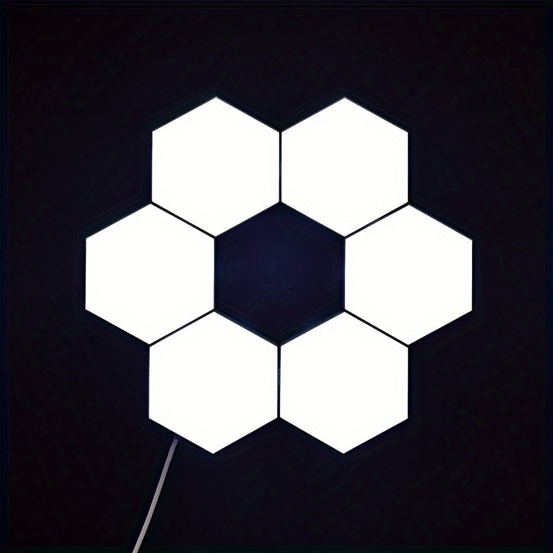 Hexagonal LED Touch Lights - Set of 6 Wall Mounted