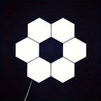 Hexagonal LED Touch Lights - Set of 6 Wall Mounted