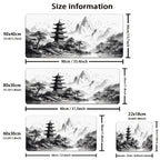 Tapis de souris gaming paysage à l'encre chinoise - Art noir et blanc