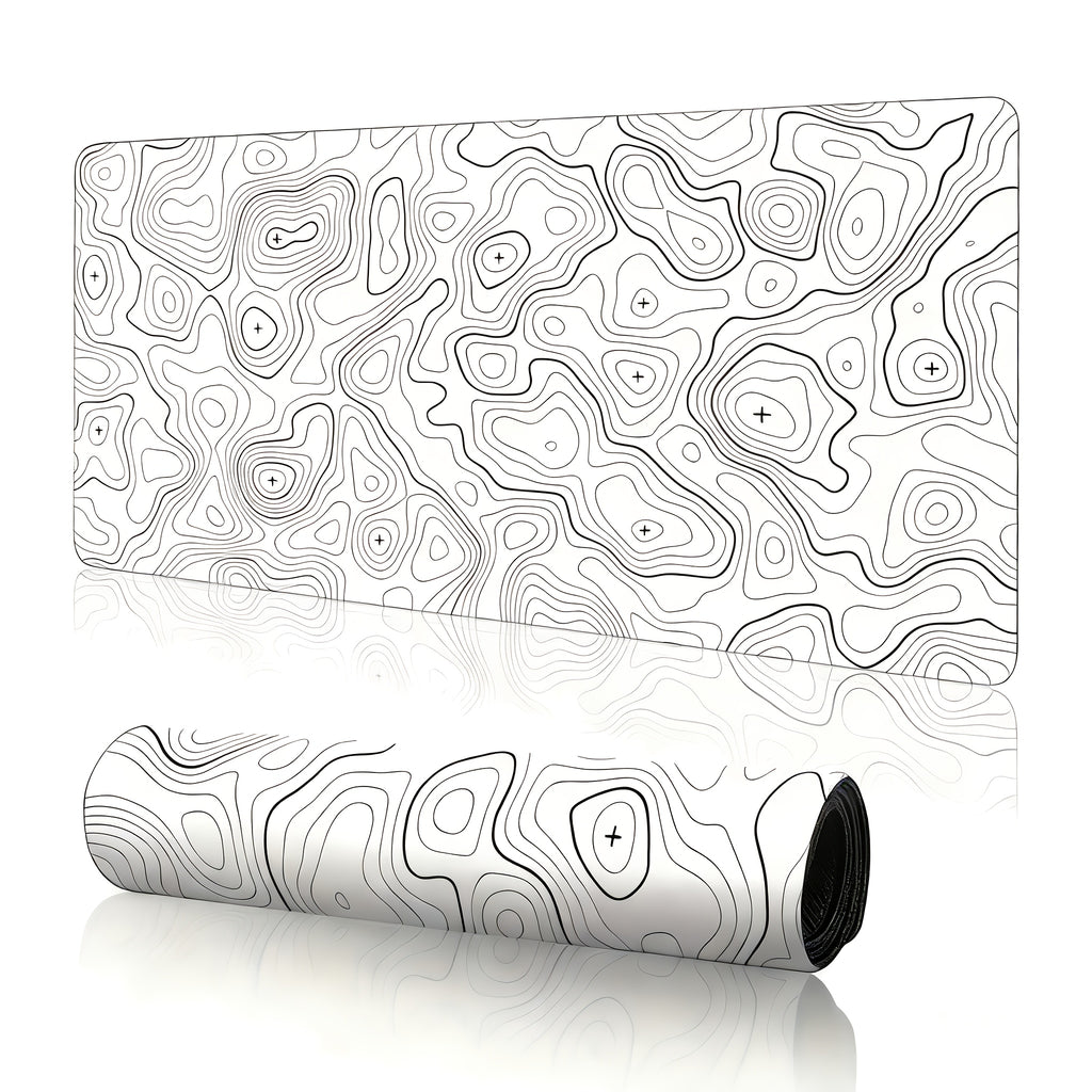 Tapis de souris gaming géométrique abstrait - Design moderne aux lignes épurées