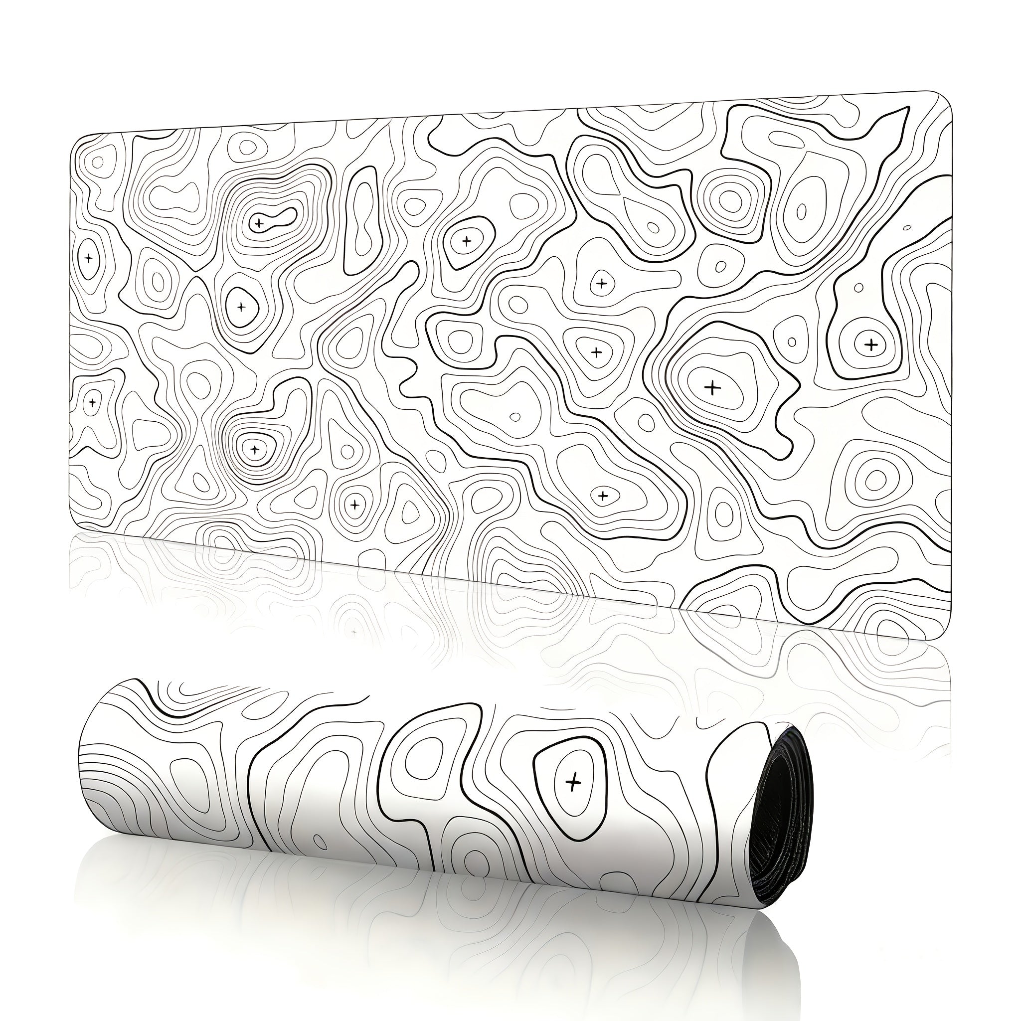 Abstract Geometric Gaming Mouse Pad - Modern Line Design