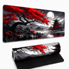 Vibrant Red Gaming Mouse Pad - Large Extended Desk Mat