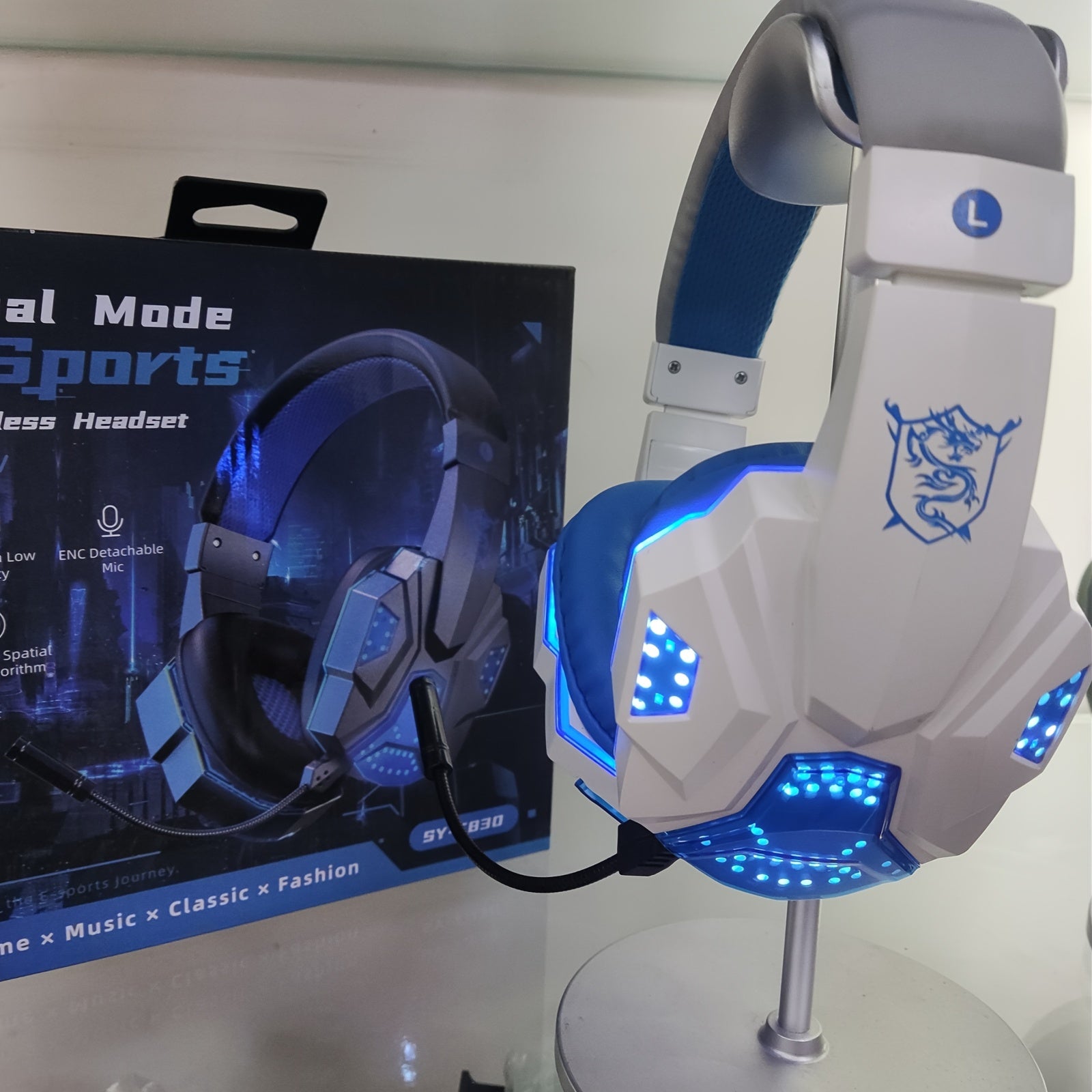 RGB Gaming Headset Wireless - Dual Mode Glowing