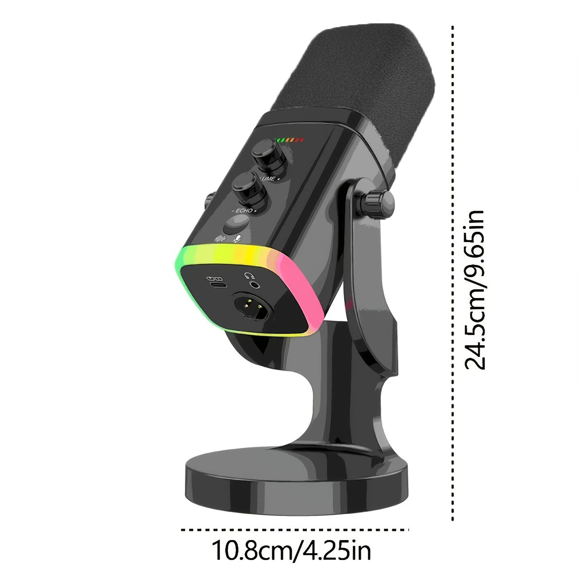 Microphone Gaming USB - RVB et Annulation de Bruit