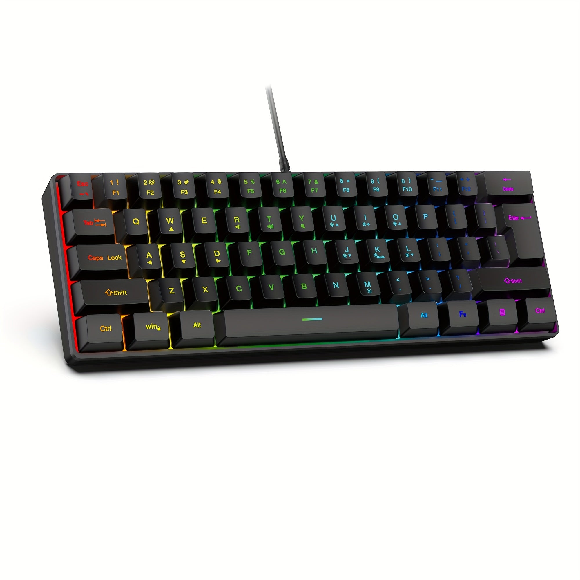 GOTBAT Gaming Keyboard 60% - RGB Backlit 61 Keys
