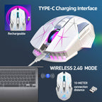 HXSJ T300 Wireless Mouse - 7 Buttons RGB