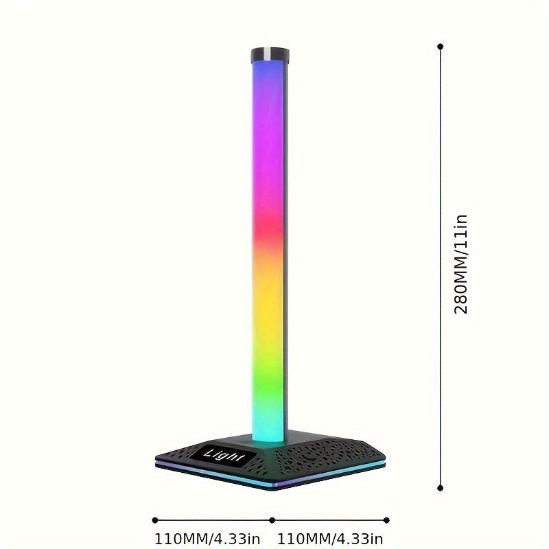 Lumière d'ambiance de jeu pour bureau - Support de casque LED