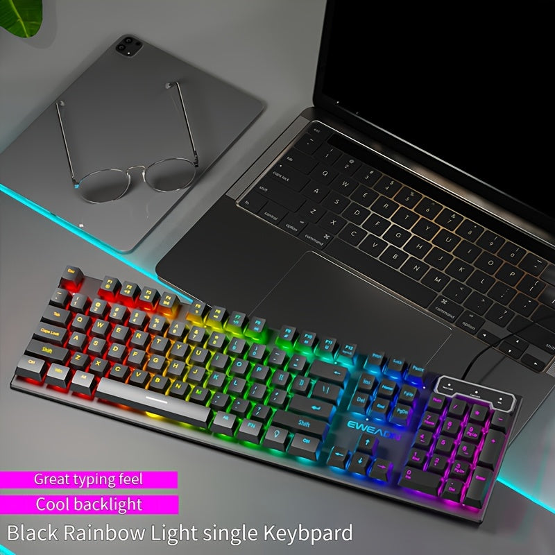 Clavier de jeu silencieux EWEADN - 104 touches LED