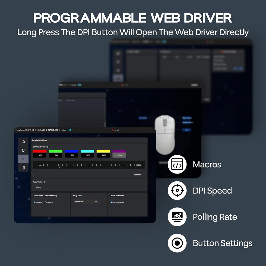 Souris gaming AJAZZ AJ139 V2 avec station de charge RGB