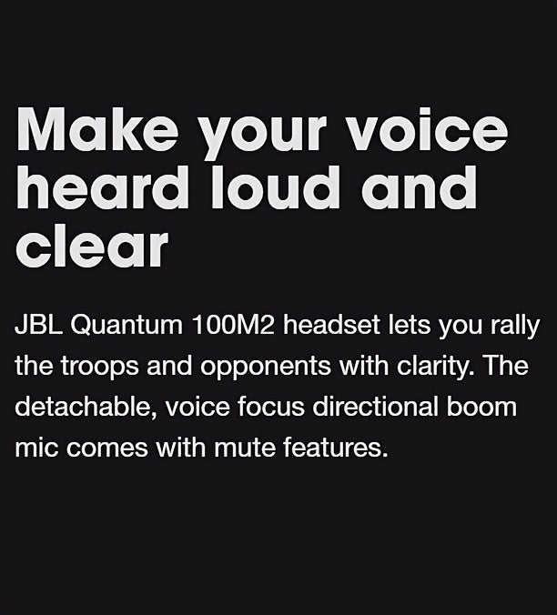 Casque de jeu JBL Quantum 100M2 - Filaire supra-auriculaire