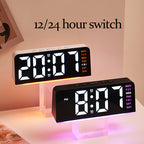 LED Digital Alarm Clock - Ambient Light USB Powered
