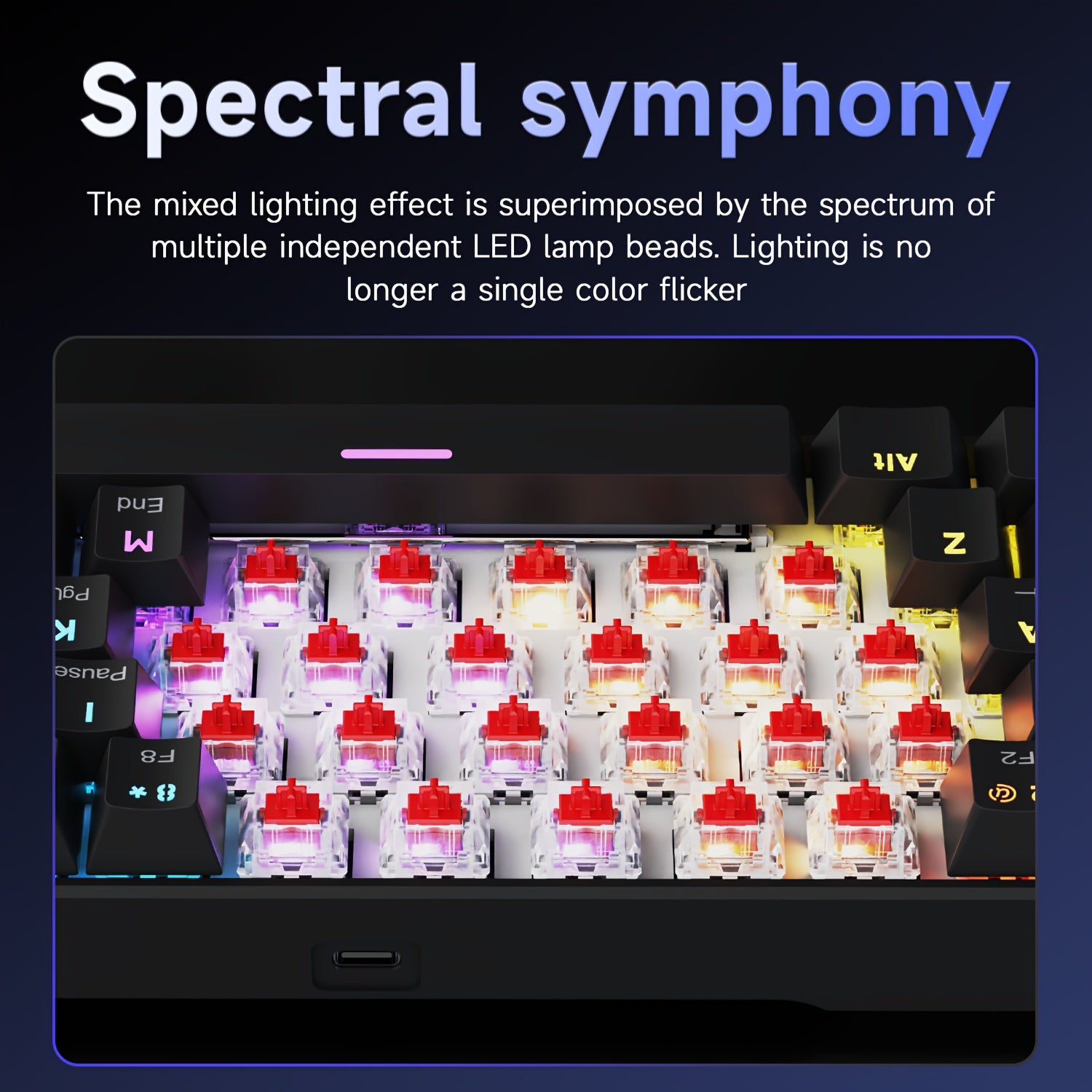 AJAZZ NK61 Mechanical Keyboard - Hot-Swappable Red