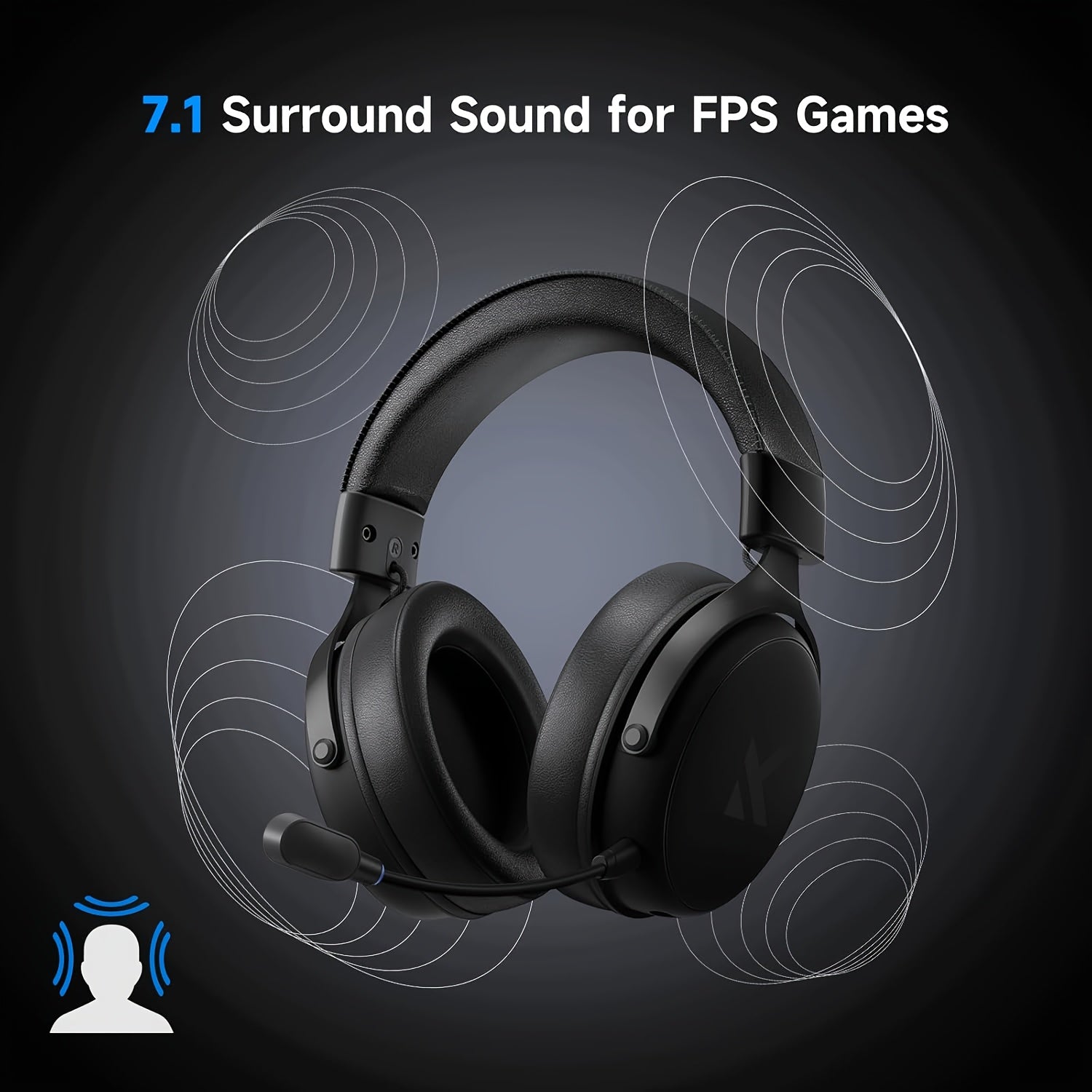MCHOSE V9PRO Wireless Gaming Headset - 7.1 Surround Sound