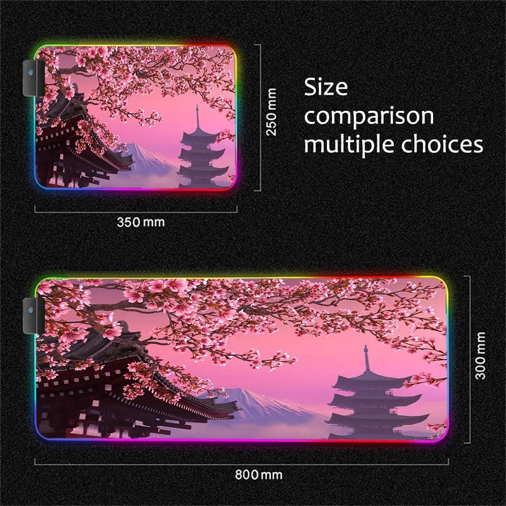 Sakura Pink RGB Gaming Mousepad