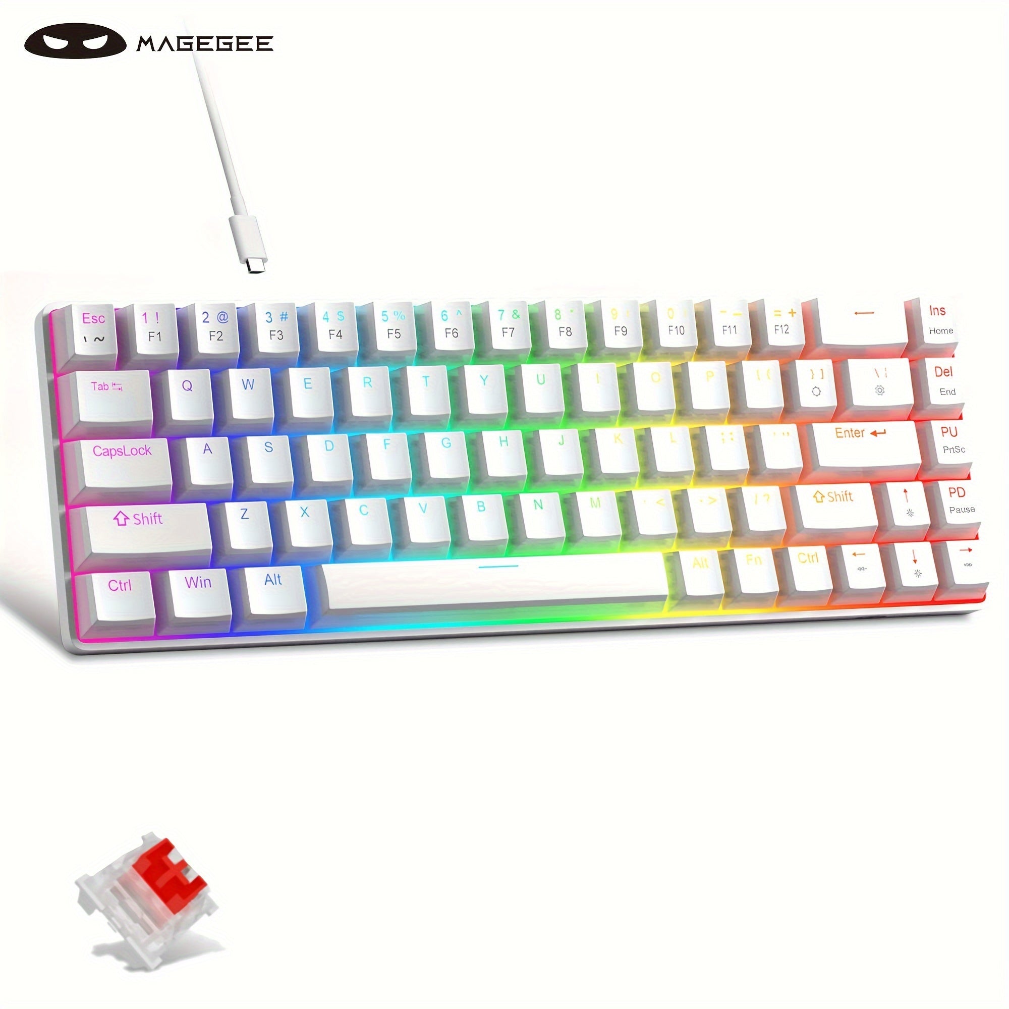 MAGEGEE MK-BOX Mechanical Keyboard - 68 Keys LED