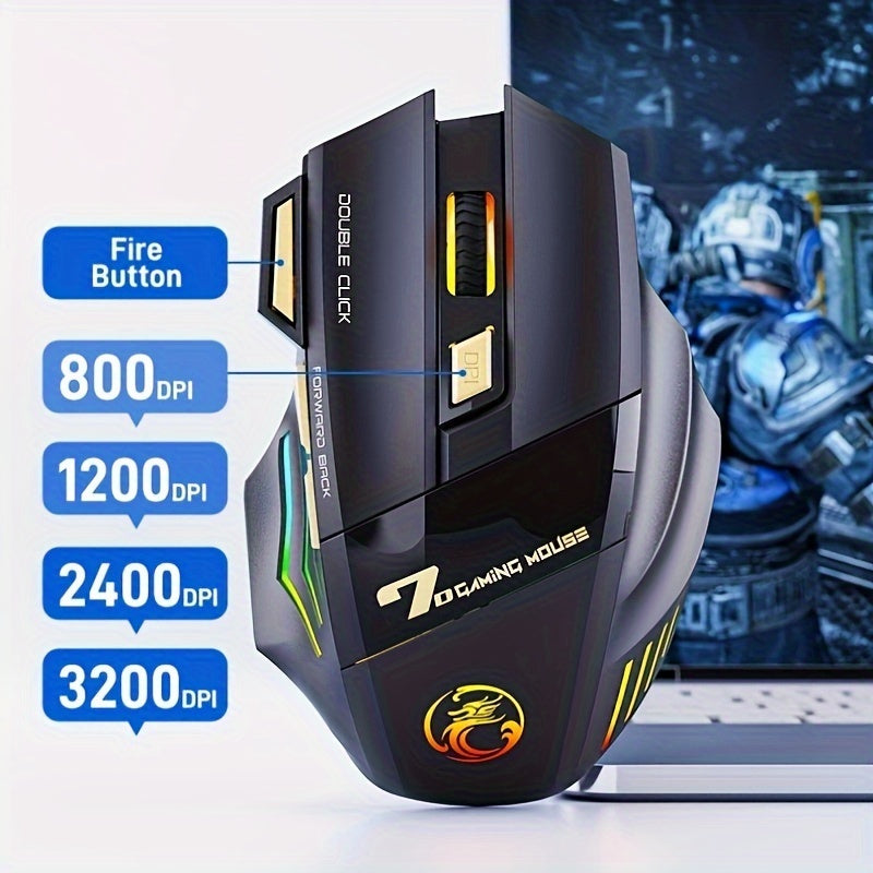 ELFO LARANJA - Wireless Gaming Mouse | RGB Dragon Edition