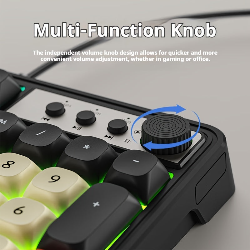 EWEADN Gaming Keyboard 98 Keys - Rainbow Backlit