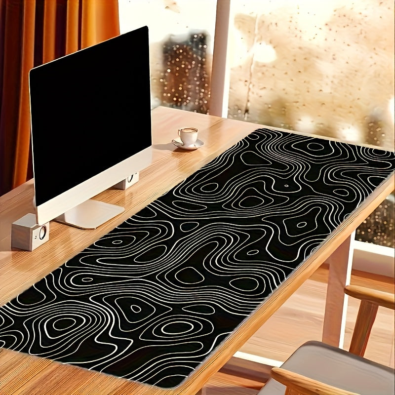 Tapis de souris gaming géométrique abstrait - Design moderne aux lignes épurées