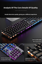 Clavier de jeu silencieux EWEADN - 104 touches LED