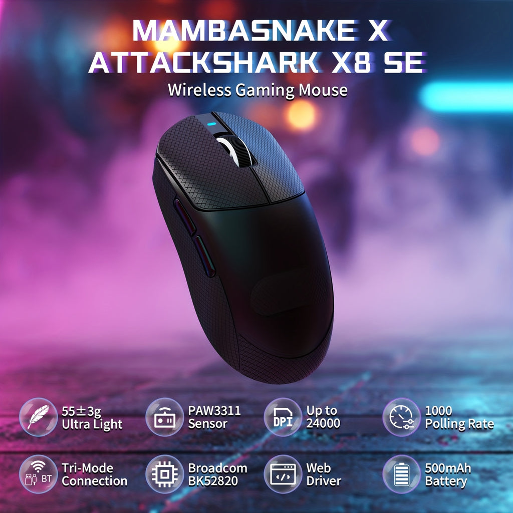 ATTACK SHARK X8SE - Wireless Gaming Mouse