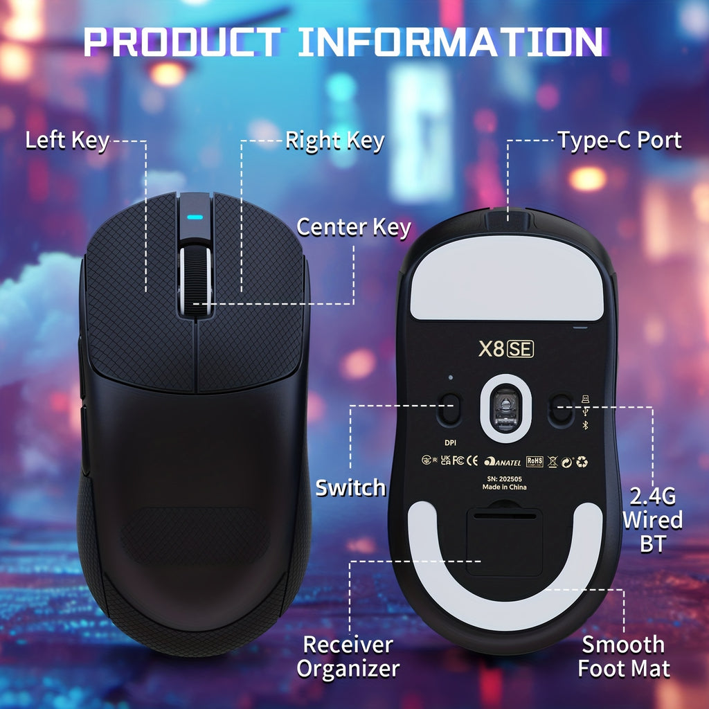 ATTACK SHARK X8SE - Wireless Gaming Mouse