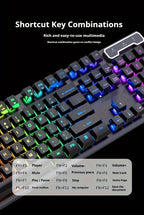 Clavier de jeu silencieux EWEADN - 104 touches LED