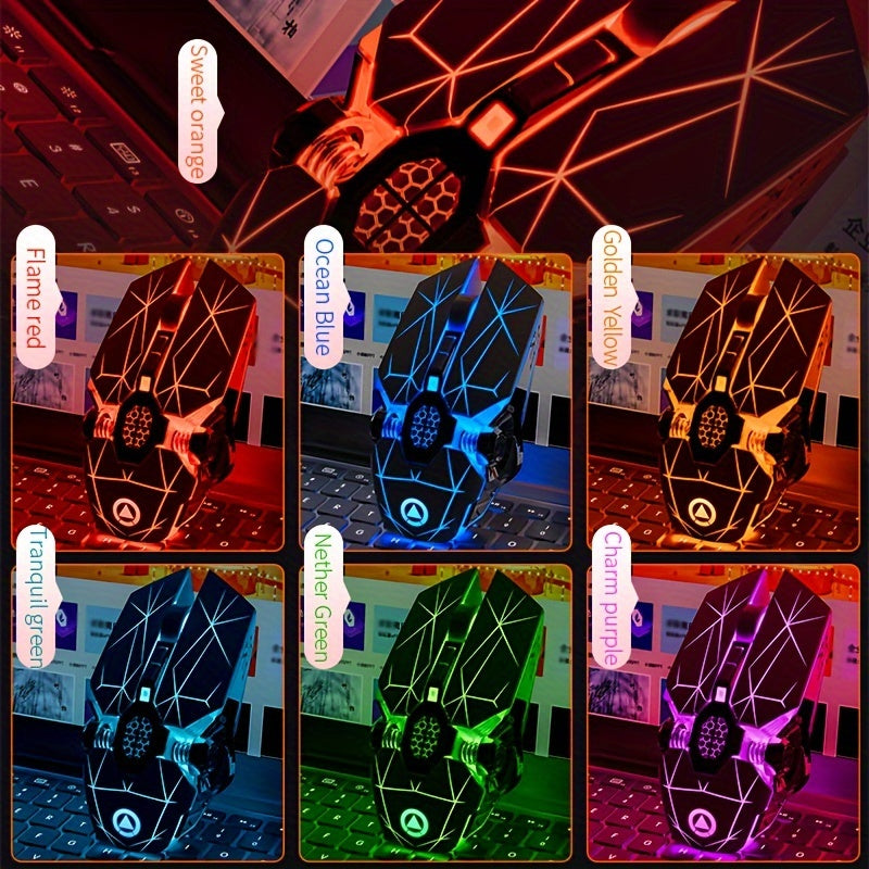 Souris sans fil YINDIAO - Rechargeable RGB silencieuse