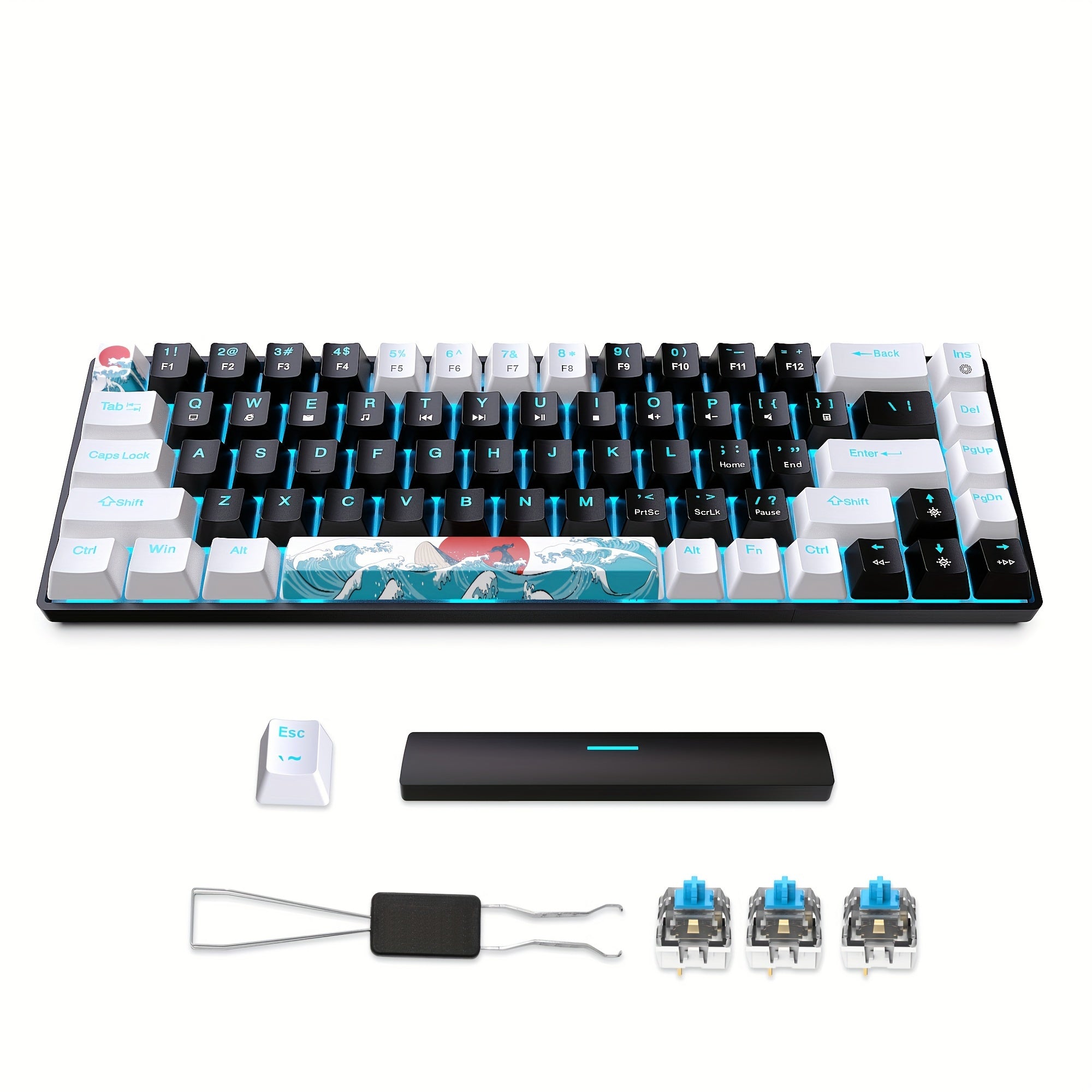 HXSJ Mechanical Gaming Keyboard - 68 Keys Blue Switches