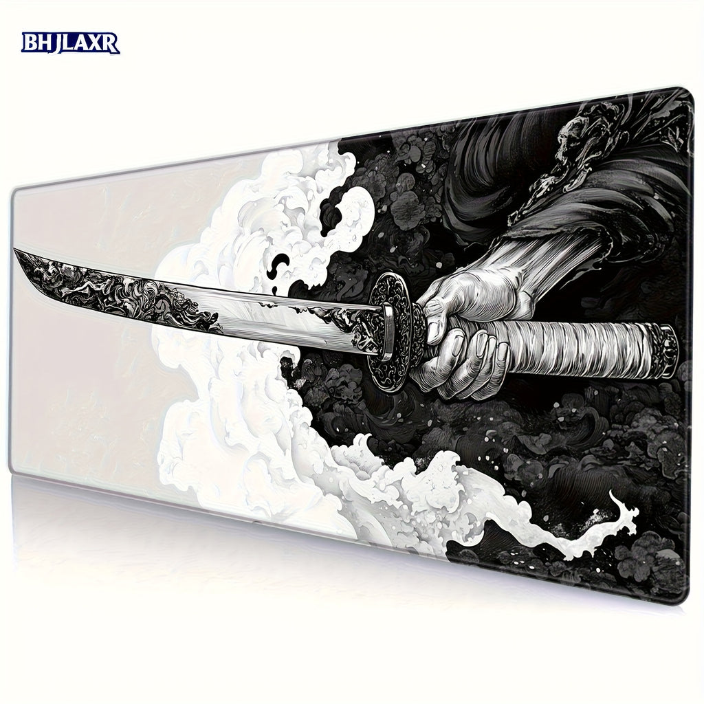 Tapis de souris gaming motif sabre de samouraï japonais - XXL étendu