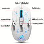 HXSJ T300 Wireless Mouse - 7 Buttons RGB