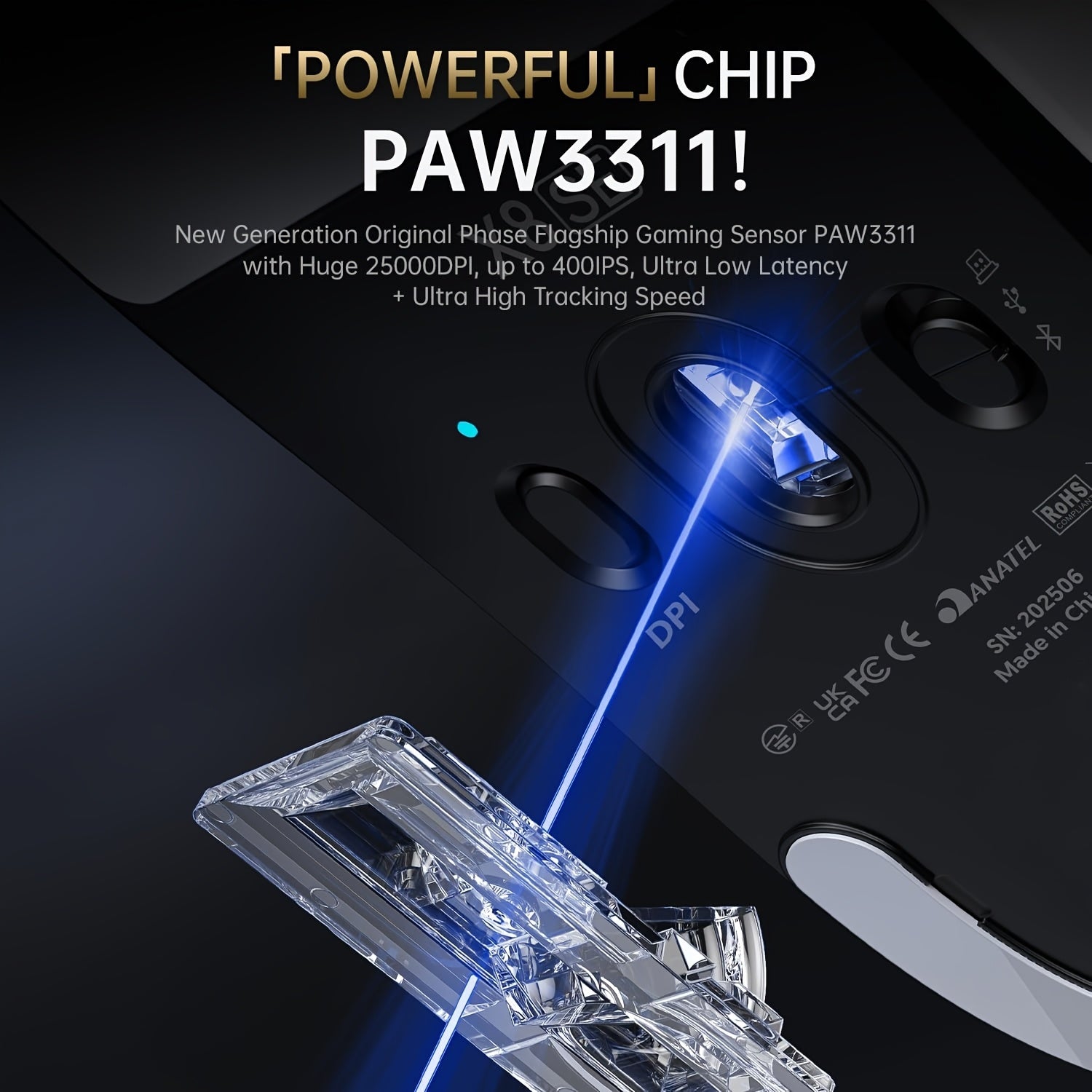 ATTACK SHARK X8 SE - Édition Requin 55 g