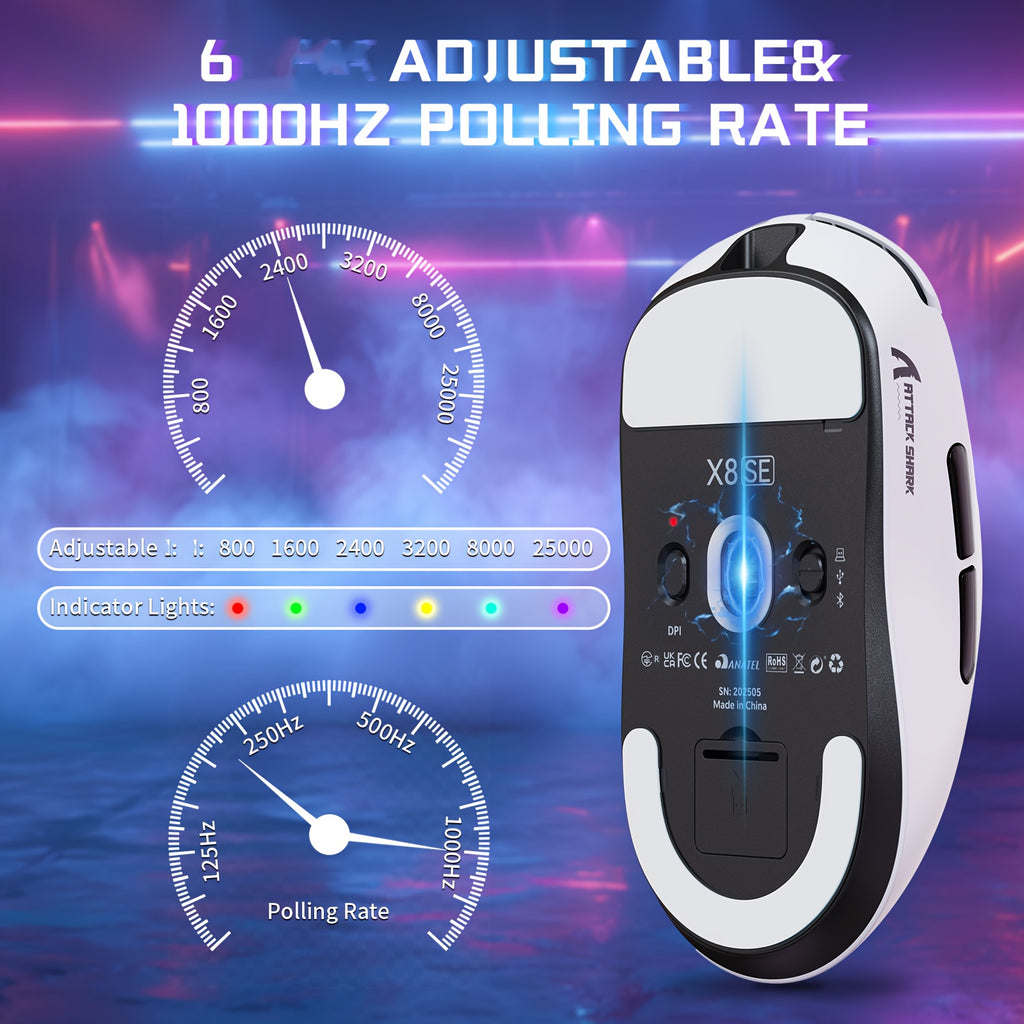 Souris gaming ATTACK SHARK X8 SE - Légère (55 g)