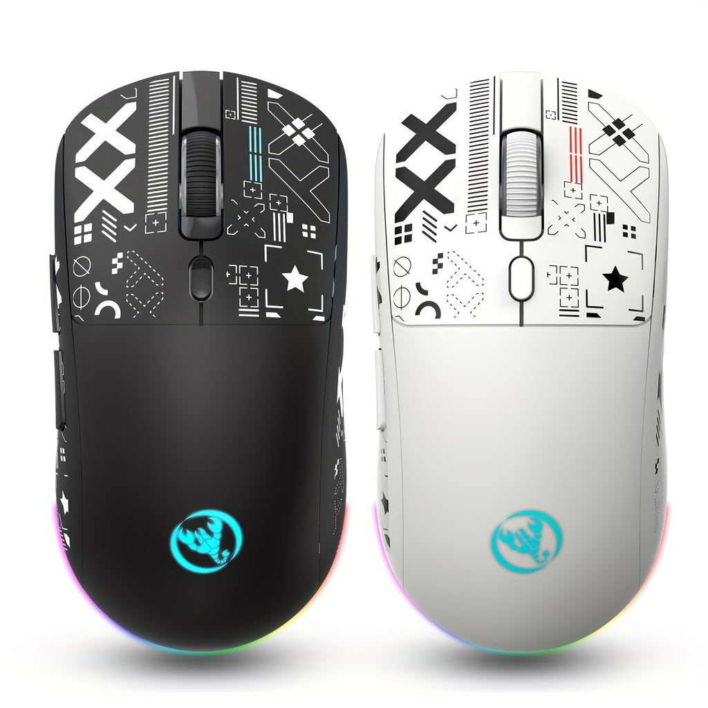 Souris de jeu sans fil RGB HXSJ