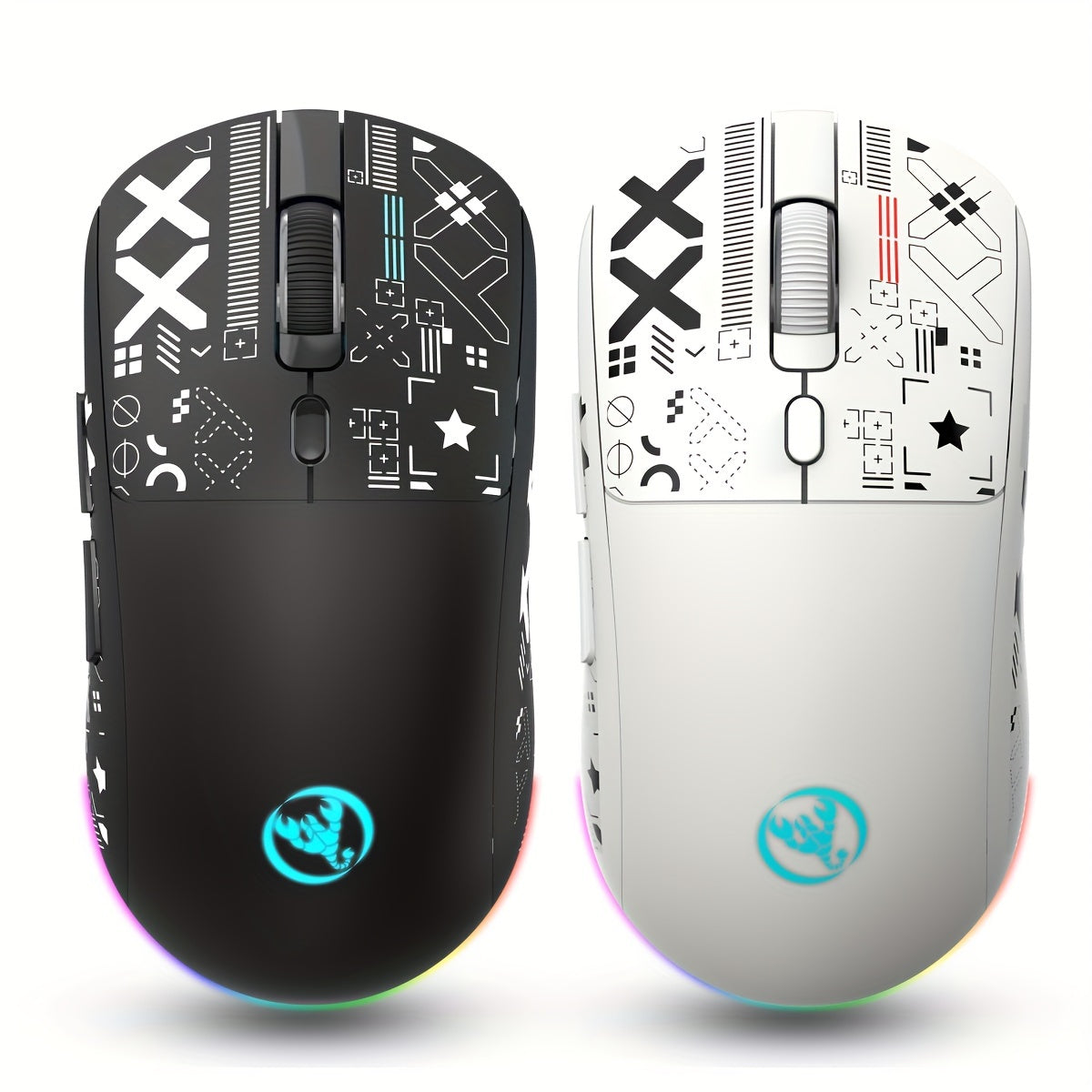 Souris de jeu sans fil RGB HXSJ