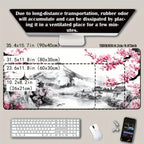 Tapis de souris Mont Fuji Fleurs de cerisier - Format XXL étendu (Japon)