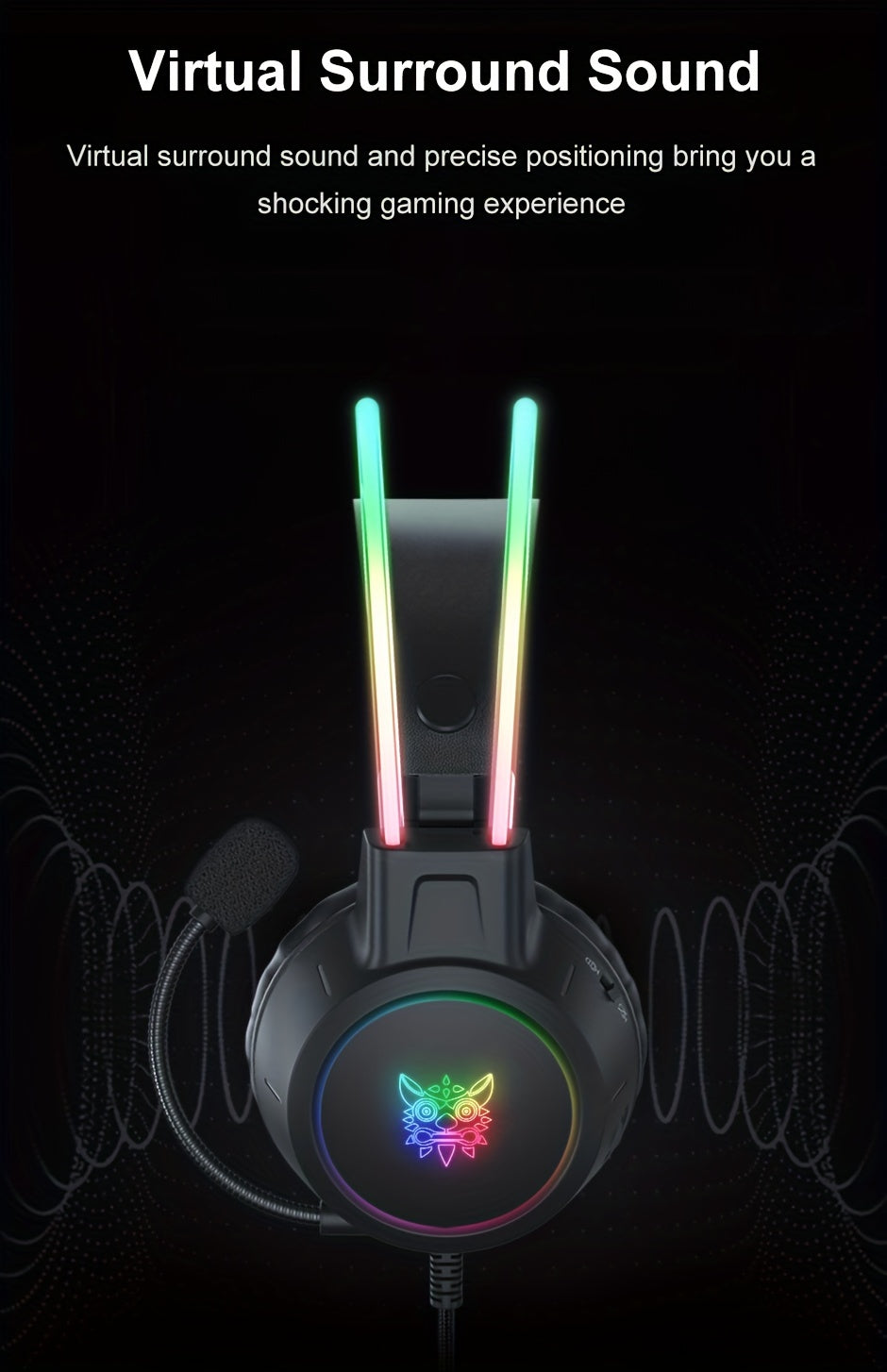 Casque de jeu ONIKUMA pour streaming - Réduction de bruit RGB