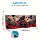 Tapis de souris gaming crâne gothique - Grand tapis de bureau étendu
