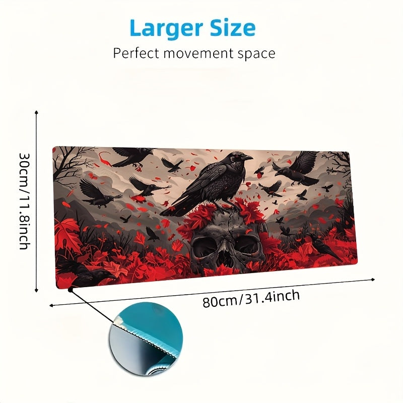 Gothic Skull Gaming Mouse Pad - Large Extended Desk Mat