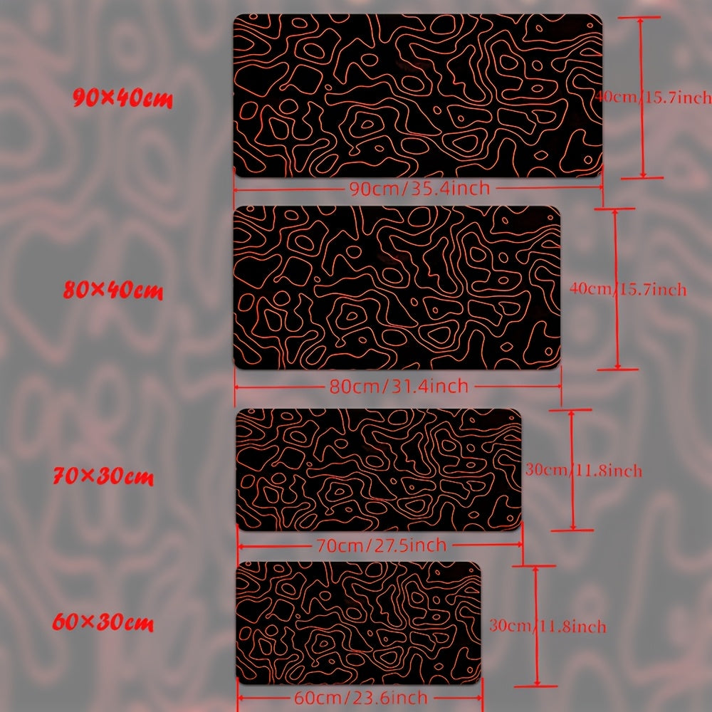 Tapis de souris gaming géométrique abstrait - Design moderne aux lignes épurées