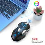 HXSJ T300 Wireless Mouse - 7 Buttons RGB