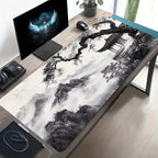 Tapis de souris gaming à l'encre de Chine - Art du pavillon ancien