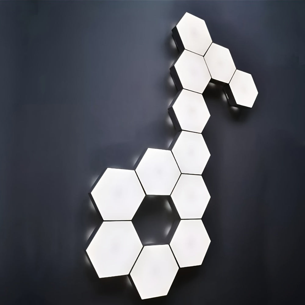Hexagonal LED Touch Lights - Set of 6 Wall Mounted