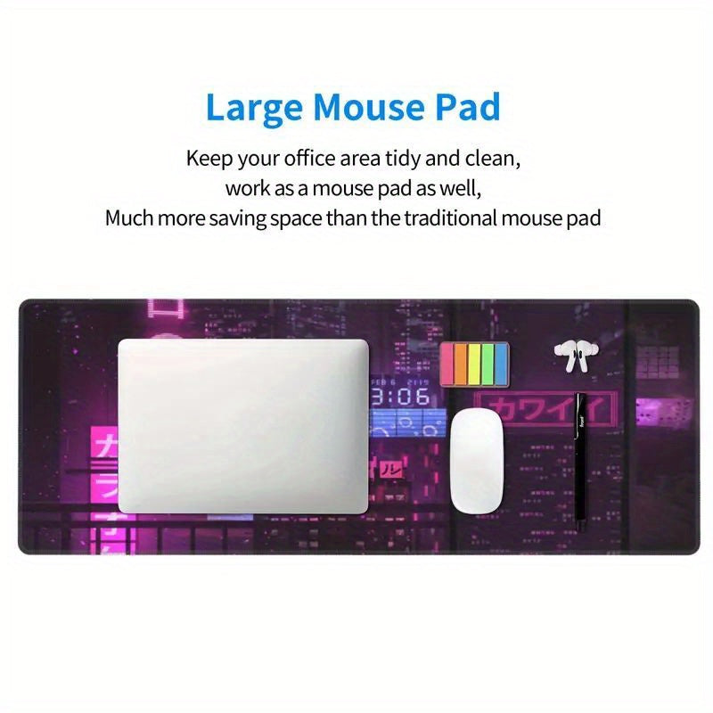 Tapis de souris gaming Cyber ​​Vaporwave - Esthétique rétro étendue