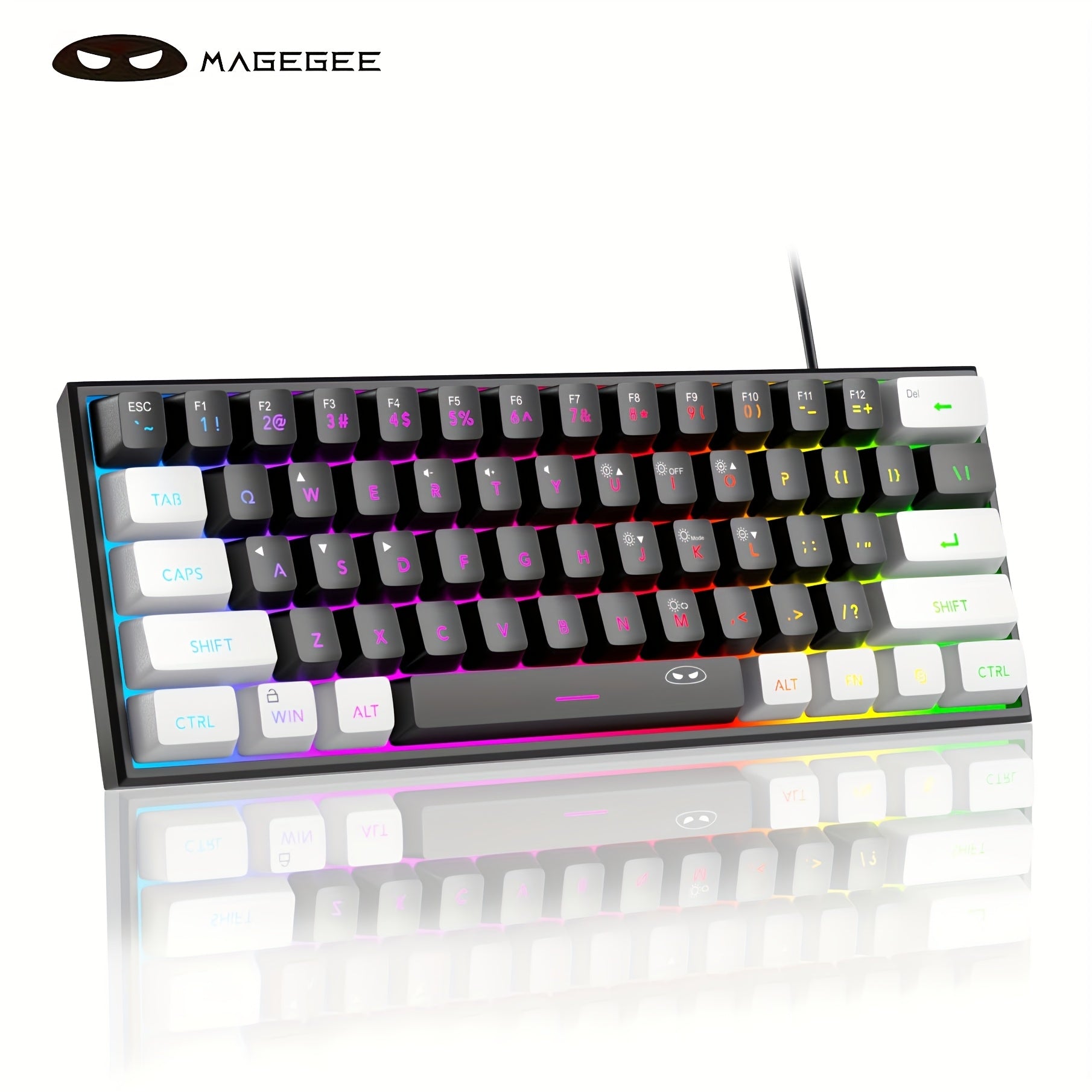 MAGEGEE TS91 Gaming Keyboard 60% - RGB Backlit