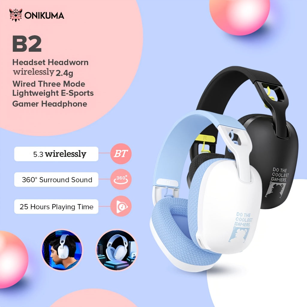 ONIKUMA Wireless 7.1 Gaming Headset - Lossless Audio