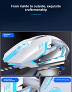 EWEADN - Silent Wired Gaming Mouse | Ergonomic & RGB