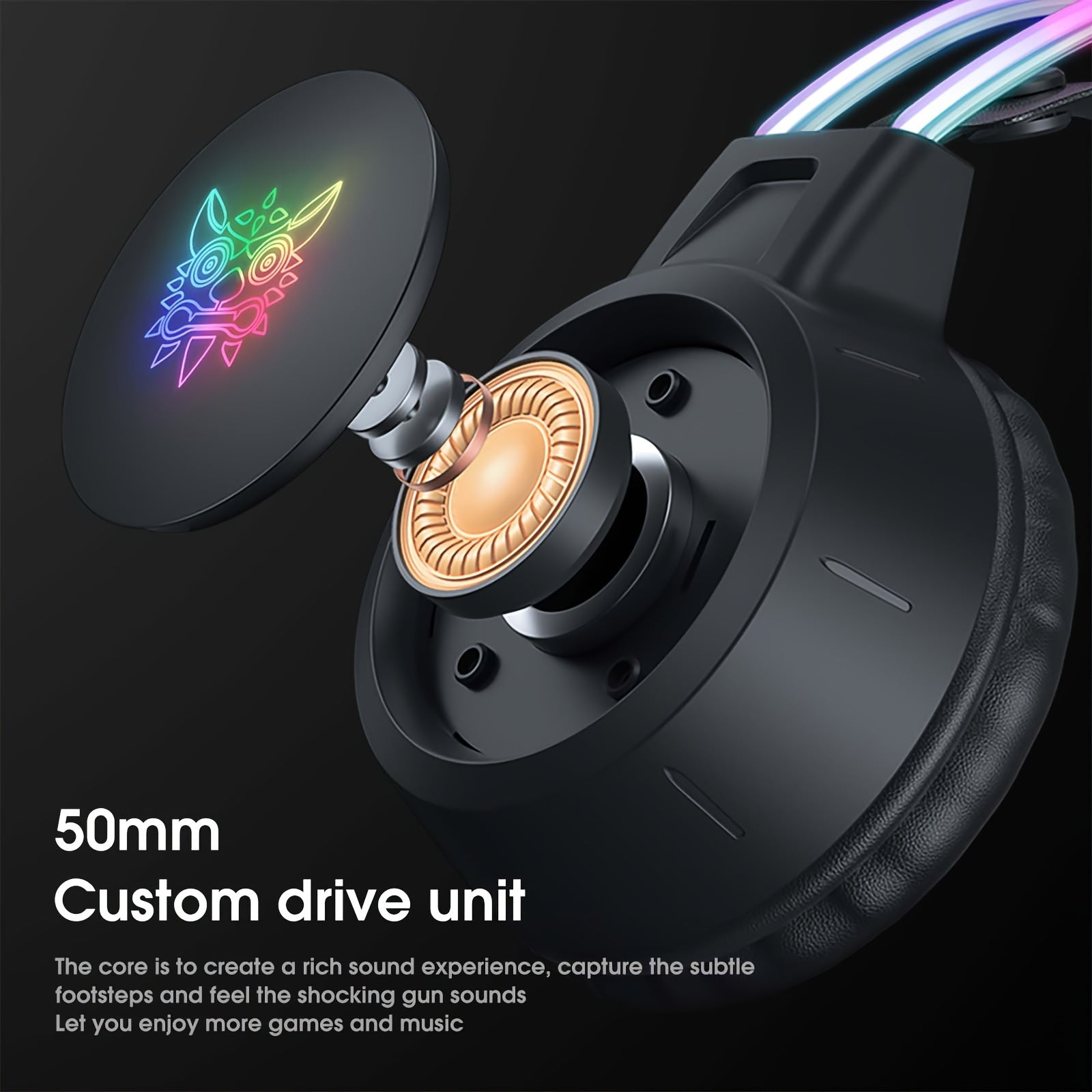 Casque de jeu ONIKUMA à oreilles de chat - Oreilles détachables RGB